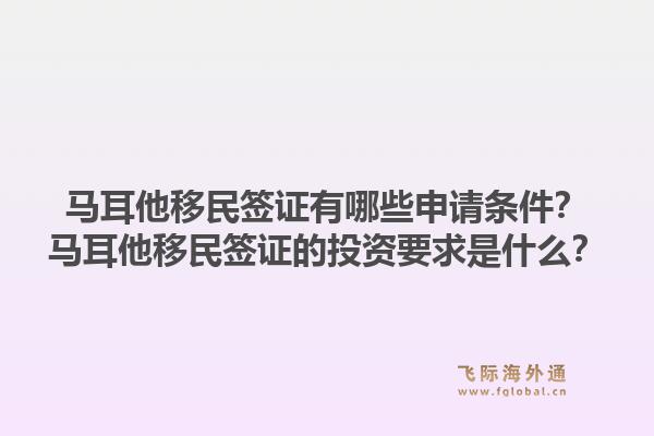 马耳他移民签证有哪些申请条件？马耳他移民签证的投资要求是什么？1.jpg