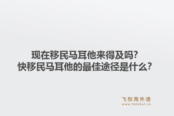 现在移民马耳他来得及吗？快移民马耳他的最佳途径是什么？1.jpg