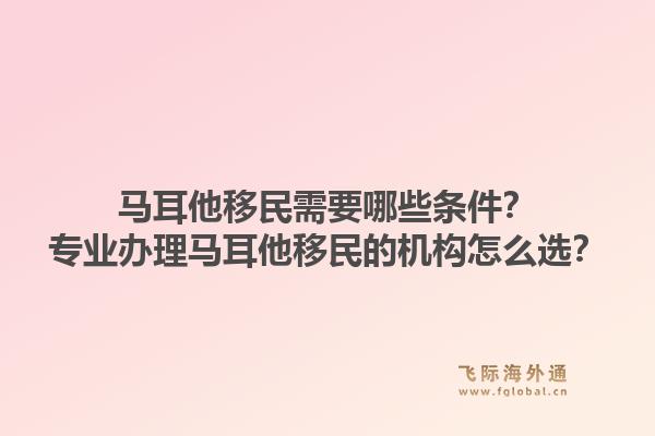 马耳他移民需要哪些条件？专业办理马耳他移民的机构怎么选？1.jpg