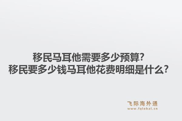 移民马耳他需要多少预算？移民要多少钱马耳他花费明细是什么？1.jpg