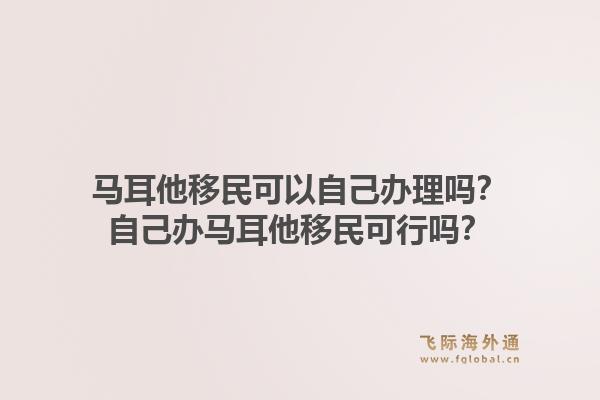 马耳他移民可以自己办理吗？自己办马耳他移民可行吗？1.jpg