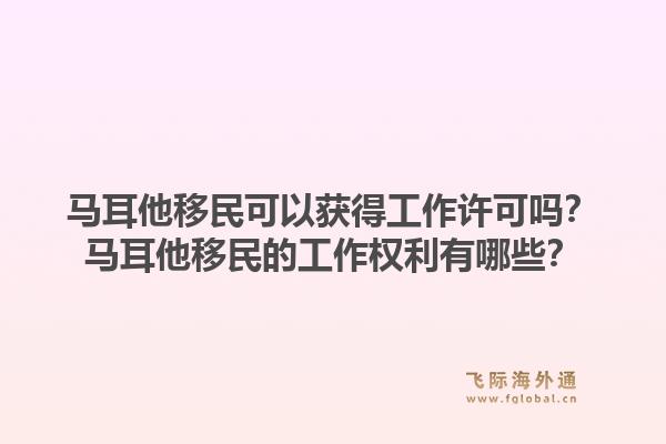 马耳他移民可以获得工作许可吗？马耳他移民的工作权利有哪些？1.jpg