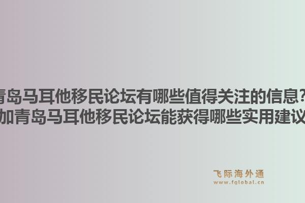 青岛马耳他移民论坛有哪些值得关注的信息？参加青岛马耳他移民论坛能获得哪些实用建议？1.jpg