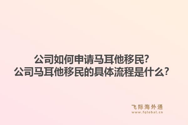 公司如何申请马耳他移民？公司马耳他移民的具体流程是什么？1.jpg