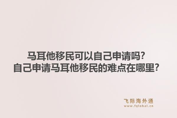 马耳他移民可以自己申请吗？自己申请马耳他移民的难点在哪里？1.jpg