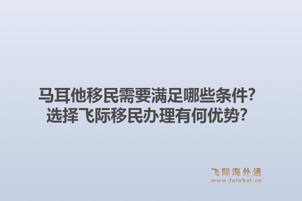 马耳他移民需要满足哪些条件？选择飞际移民办理有何优势？1.jpg