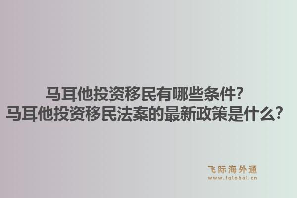 马耳他投资移民有哪些条件？马耳他投资移民法案的最新政策是什么？1.jpg