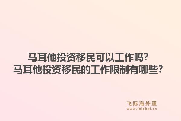 马耳他投资移民可以工作吗？马耳他投资移民的工作限制有哪些？1.jpg