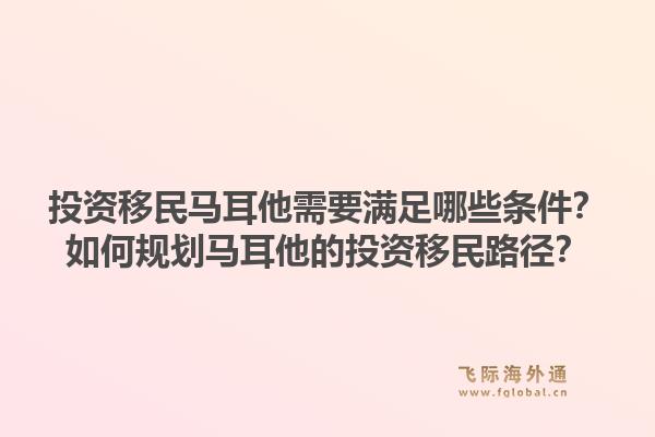 投资移民马耳他需要满足哪些条件?如何规划马耳他的投资移民路径?1.jpg