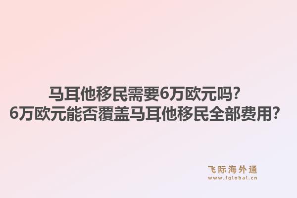 马耳他移民需要6万欧元吗?6万欧元能否覆盖马耳他移民全部费用?1.jpg
