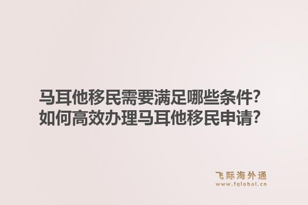 马耳他移民需要满足哪些条件?如何高效办理马耳他移民申请?1.jpg