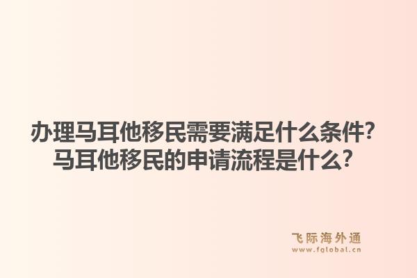办理马耳他移民需要满足什么条件?马耳他移民的申请流程是什么?1.jpg