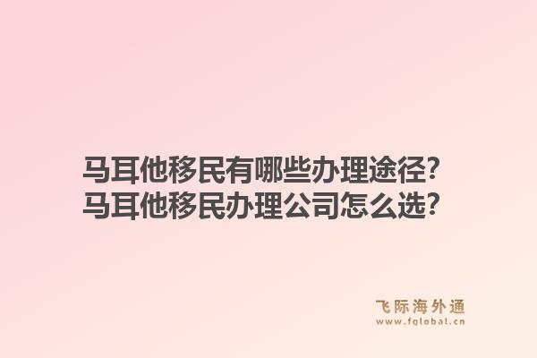马耳他移民有哪些办理途径?马耳他移民办理公司怎么选?1.jpg