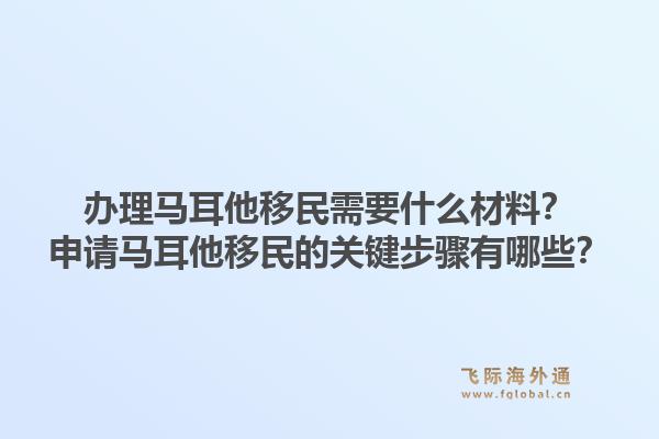 办理马耳他移民需要什么材料?申请马耳他移民的关键步骤有哪些?1.jpg