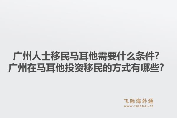 广州人士移民马耳他需要什么条件?广州在马耳他投资移民的方式有哪些?1.jpg