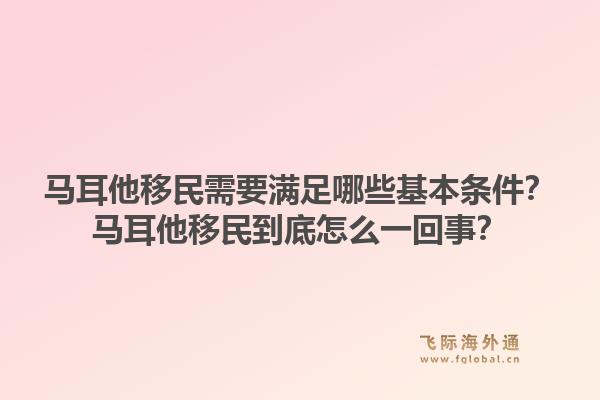 马耳他移民需要满足哪些基本条件?马耳他移民到底怎么一回事?1.jpg