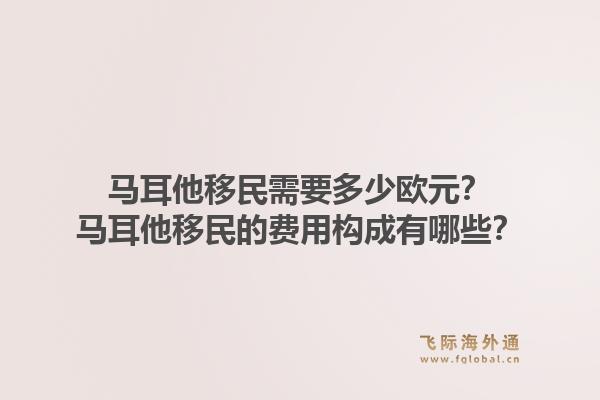 马耳他移民需要多少欧元？马耳他移民的费用构成有哪些？1.jpg