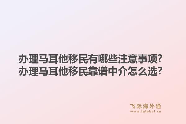 办理马耳他移民有哪些注意事项?办理马耳他移民靠谱中介怎么选?1.jpg