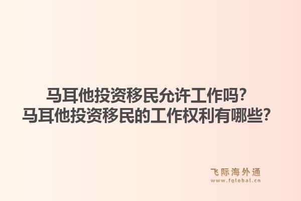 马耳他投资移民允许工作吗？马耳他投资移民的工作权利有哪些？1.jpg