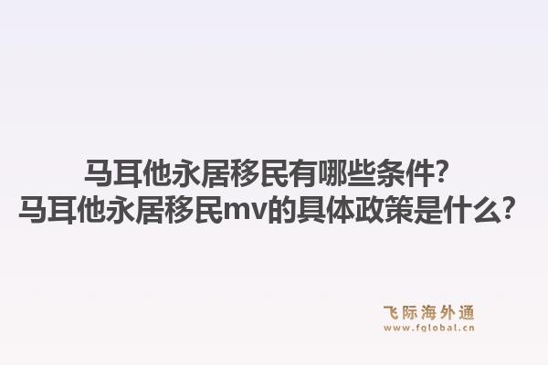 马耳他永居移民有哪些条件？马耳他永居移民mv的具体政策是什么？1.jpg