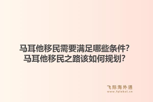 马耳他移民需要满足哪些条件?马耳他移民之路该如何规划?1.jpg