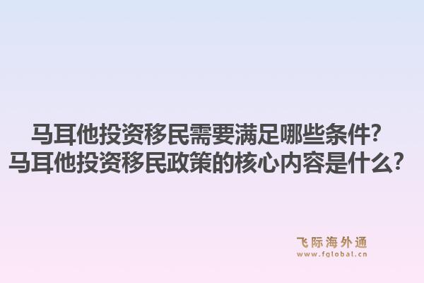 马耳他投资移民需要满足哪些条件？马耳他投资移民政策的核心内容是什么？1.jpg