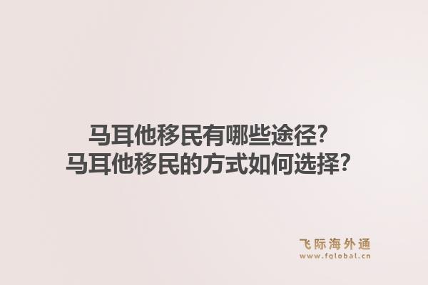 马耳他移民有哪些途径？马耳他移民的方式如何选择？