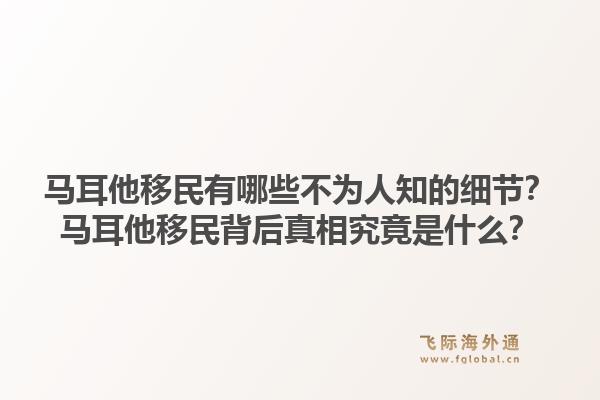 马耳他移民有哪些不为人知的细节？马耳他移民背后真相究竟是什么？