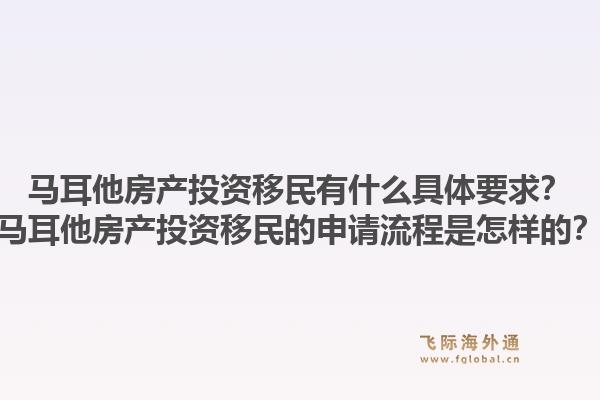 马耳他房产投资移民有什么具体要求？马耳他房产投资移民的申请流程是怎样的？