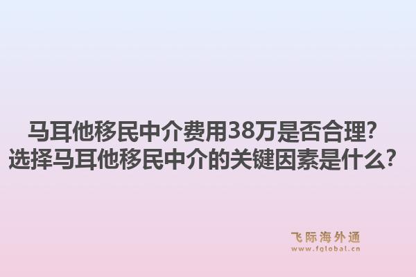 马耳他移民中介费用38万是否合理？选择马耳他移民中介的关键因素是什么？