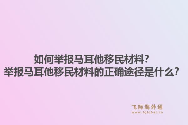 如何举报马耳他移民材料?举报马耳他移民材料的正确途径是什么?1.jpg