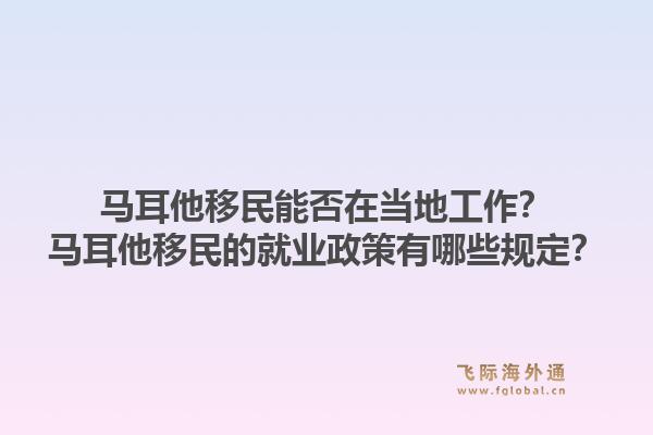 马耳他移民能否在当地工作?马耳他移民的就业政策有哪些规定?1.jpg