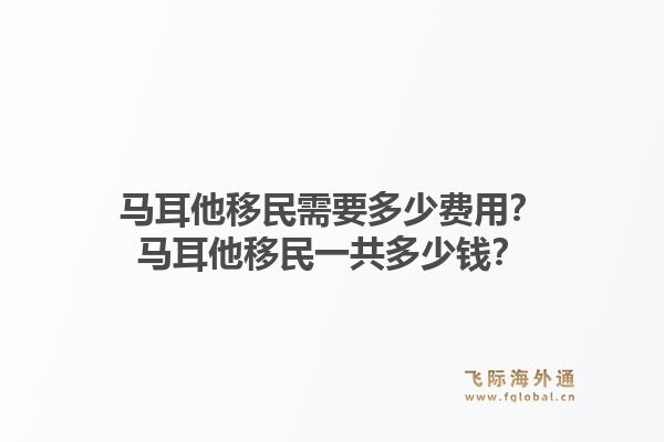 马耳他移民需要多少费用？马耳他移民一共多少钱？