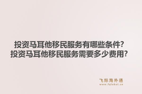投资马耳他移民服务有哪些条件？投资马耳他移民服务需要多少费用？