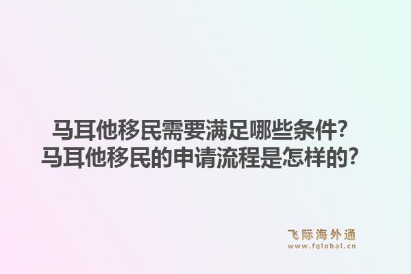 马耳他移民需要满足哪些条件？马耳他移民的申请流程是怎样的？