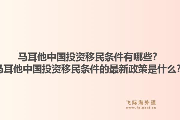 马耳他中国投资移民条件有哪些？马耳他中国投资移民条件的最新政策是什么？