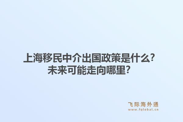 上海移民中介出国政策是什么？未来可能走向哪里？