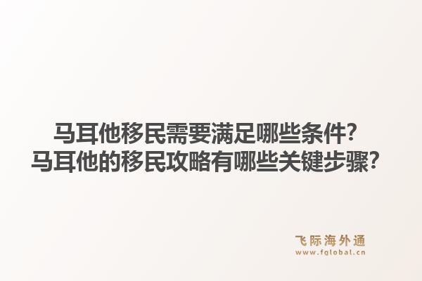 马耳他移民需要满足哪些条件？马耳他的移民攻略有哪些关键步骤？