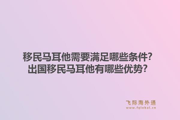 移民马耳他需要满足哪些条件?出国移民马耳他有哪些优势?1.jpg