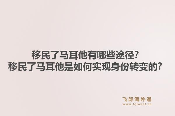 移民了马耳他有哪些途径?移民了马耳他是如何实现身份转变的?1.jpg