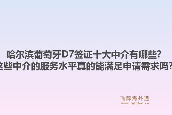 哈尔滨葡萄牙D7签证十大中介有哪些？这些中介的服务水平真的能满足申请需求吗？1.jpg