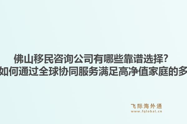 佛山移民咨询公司有哪些靠谱选择？飞际移民如何通过全球协同服务满足高净值家庭的多元需求？