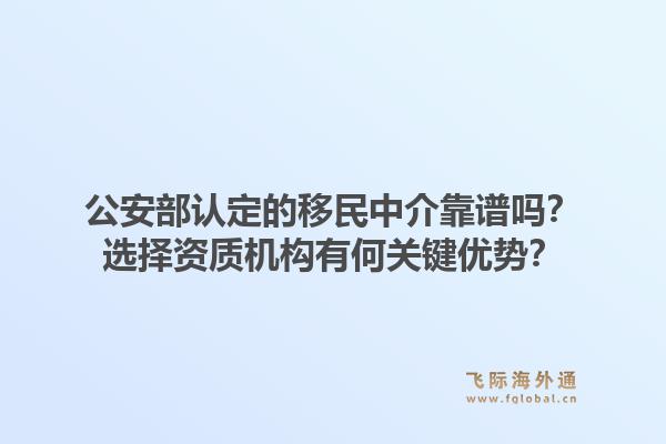 公安部认定的移民中介靠谱吗？选择资质机构有何关键优势？