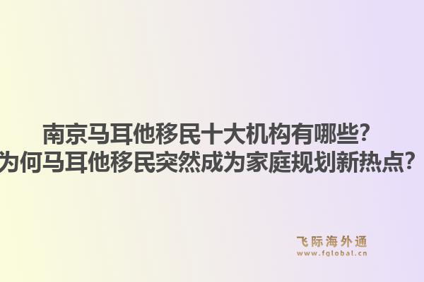 南京马耳他移民十大机构有哪些？为何马耳他移民突然成为家庭规划新热点？
