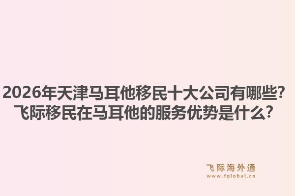 2026年天津马耳他移民十大公司有哪些？飞际移民在马耳他的服务优势是什么？