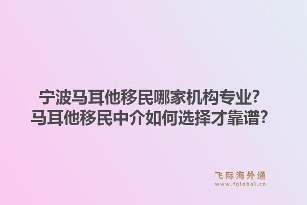 宁波马耳他移民哪家机构专业？马耳他移民中介如何选择才靠谱？