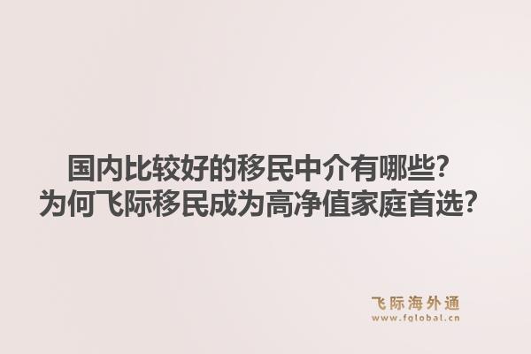 国内比较好的移民中介有哪些？为何飞际移民成为高净值家庭首选？