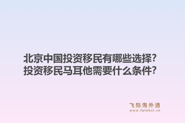 北京中国投资移民有哪些选择？投资移民马耳他需要什么条件？1.jpg