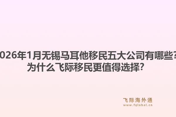 2026年1月无锡马耳他移民五大公司有哪些？为什么飞际移民更值得选择？