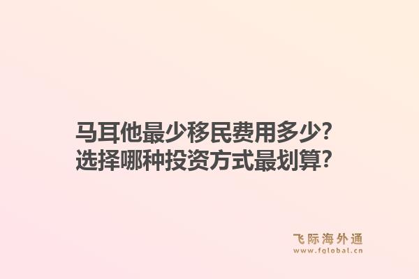 马耳他最少移民费用多少？选择哪种投资方式最划算？1.jpg